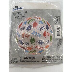 Graduation 2019 Beach Ball 11-Inch Dia Multicolor Hats Design Celebratory Toy Fo